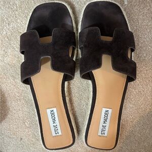 Steve Madden Black Women's Slide Sandals